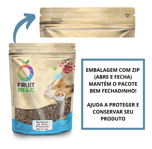 Imagem 5 de 7 de Semente De Chia Premium Original Pura 1 Kg