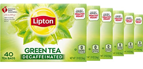 Lipton Té Verde Descafeinado En Bolsitas, Calientes O Helado