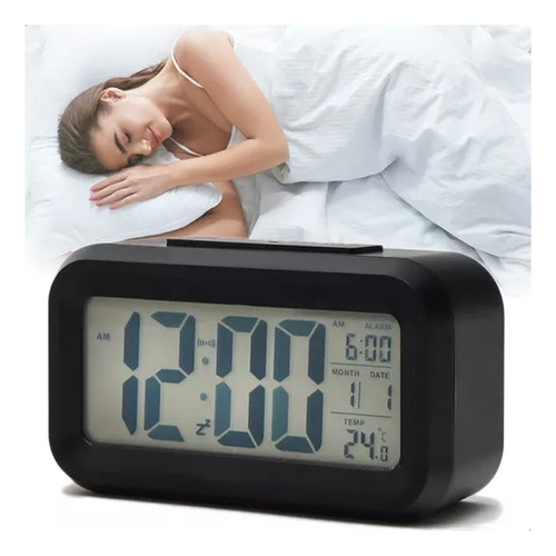 Reloj Despertador Pantalla Led Fecha Temperatura Alarma Colo