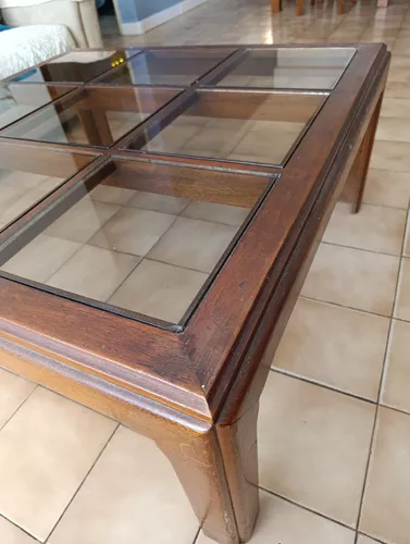 Mesa De Centro Con Vidrio (Usado)