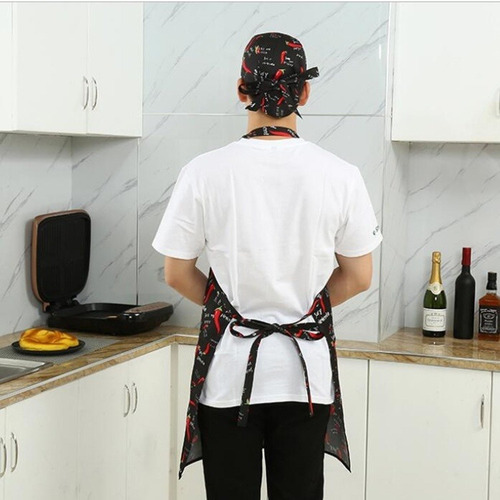 Delantal Gorra Chef Unisex Kitchen Hotel Coffee Shop Hm