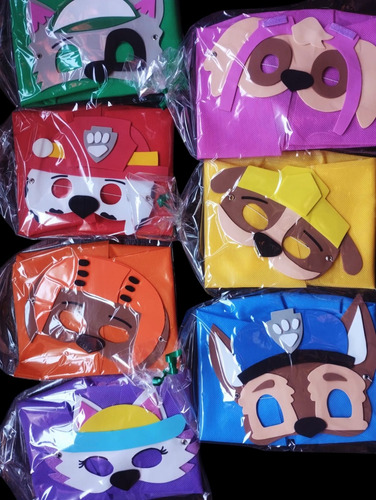 Máscara + Capa + Bolsita Golosinera Friselina Paw Patrol Variado Infantil