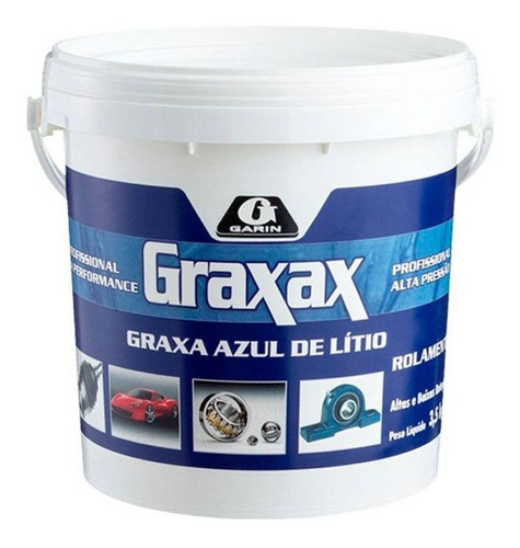 Balde Graxa Azul Lítio Uso Geral Diversas Aplicações 3,5 Kg