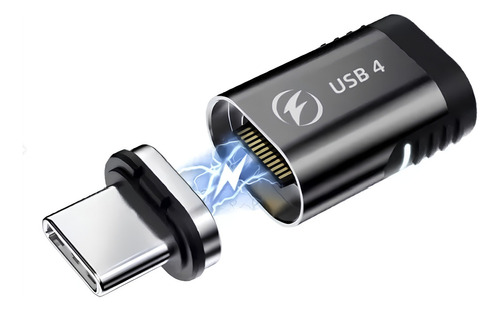 Adaptador Plug Magnético Imã Usb4 Thunderbolt 4 140w 40gbps