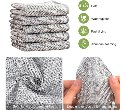 Y 20pcs Paños De Alambre Multiusos, Trapos De Limpieza