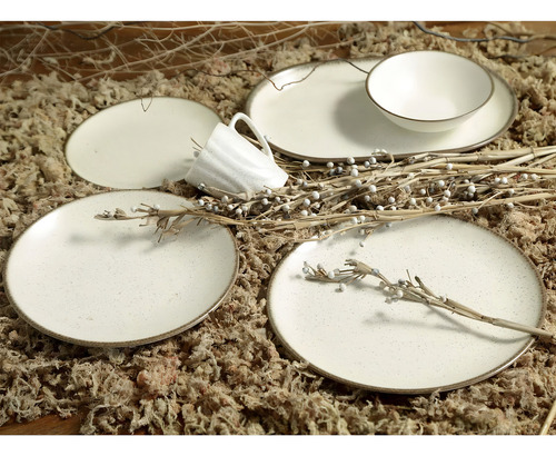 Conjunto Com 6 Pratos De Sobremesa Coup Vanilla 21cm - Alleanza