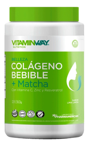 Colágeno Vitaminway Bebible Y Matcha X 360 Gr