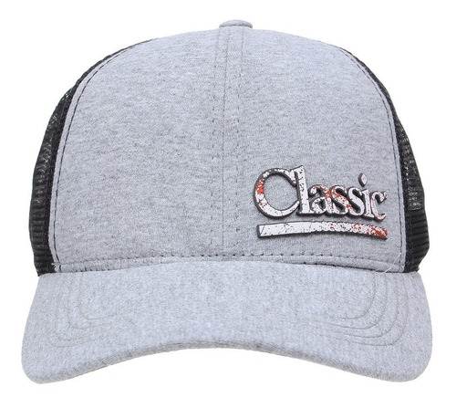 Imagem 2 de 4 de Boné Cinza Com Tela E Aba Estampada Eua Classic 27641