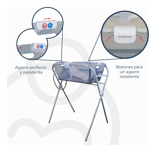 Bañera Flexi 3 En 1 Plegable + Soporte De Bebesit