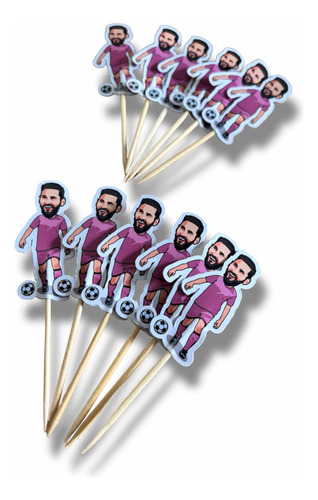 Topper Pincho Muffins Cupcakes Personalizada Messi Inter X15