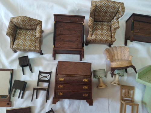 Imagen 4 de 9 de 2b Antiguo Muebles De Casa De Muñecas De Madera Renwal Otros