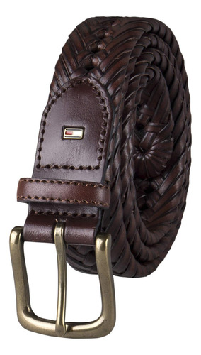 Cinturón Trenzado Tommy Hilfiger Para Hombre Negro Talla 38 Color Tan Talle 42