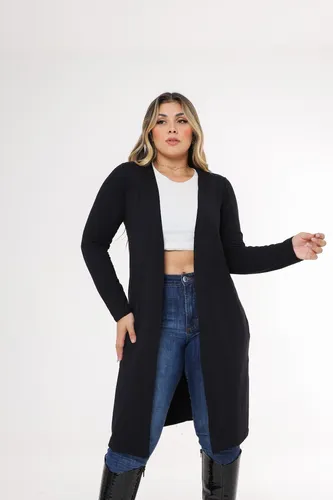 Casaco alongado plus size sales