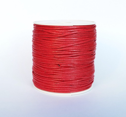 Imagen 1 de 1 de Hilo Encerado Rojo Grueso 1.5mm 100 Metros