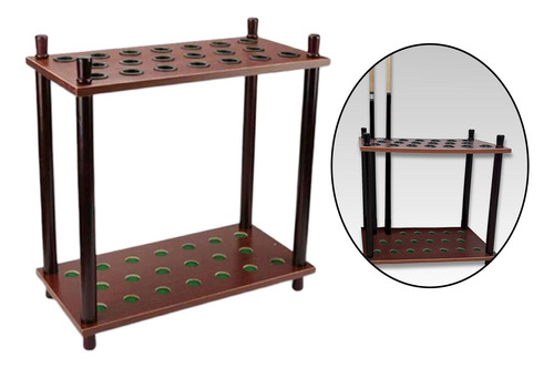 El Soporte Para Tacos De Billar De Madera Maciza Tiene