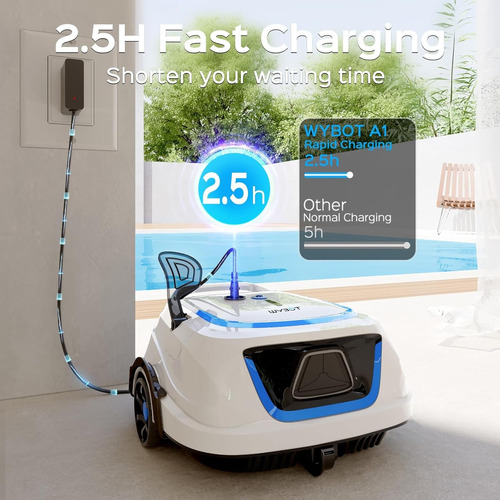 Limpiador De Piscinas Robot Wybot A1 Sin Cables Limpia Fondo