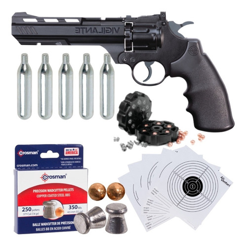 Vigilante Revolver Crosman Co2 4.5 Combo Dual Bbs Pellets Xc