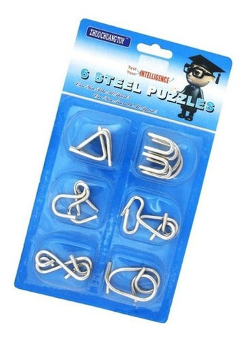 Puzzle Quebra Cabeça Cartela 6 Jogos 3d Metal