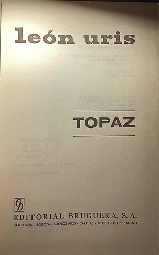 Topaz Leon Urías Tapa Dura Ed. 1968