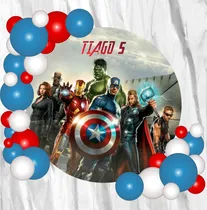 Comprar Fondo Banner Candy Bar Circular Vengadores 100x100cm