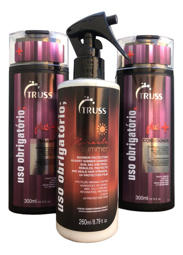 Truss Plus Mais Shampoo Condici 300ml+summer Miracle 260ml