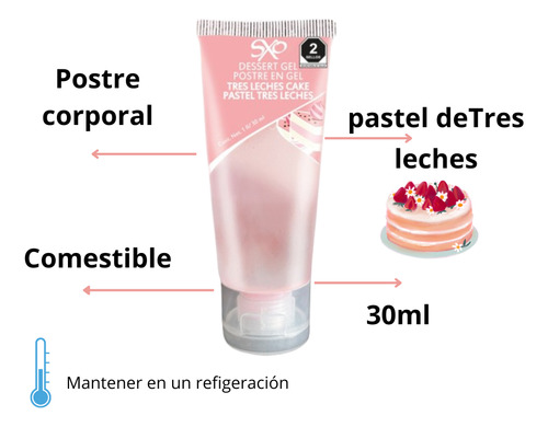 Lubricante Pastel Tres Leches Postre Oral & Stud 100 Retarda Pastel Tres Leches