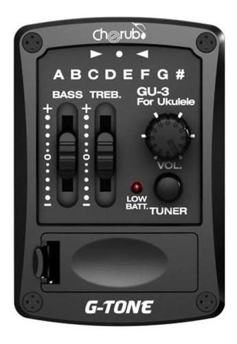 Cherub Gu3 - Eq Y Afinador Activo Para Ukelele 2 Bandas