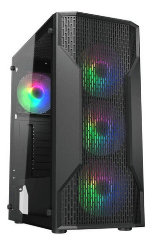 Gabinete Pc Cougar Mx110 Rgb Atx Mid Tower 4 Fan Negro