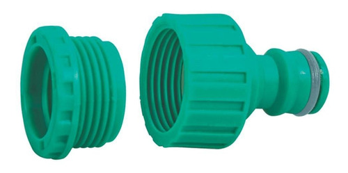 Adaptador hembra con rosca 3/4 con reducción 1/2 en plástico verde de Tramontina