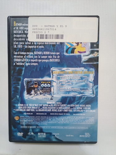 Batman Y Sr Frio Película Bajo Cero Dvd | MercadoLibre