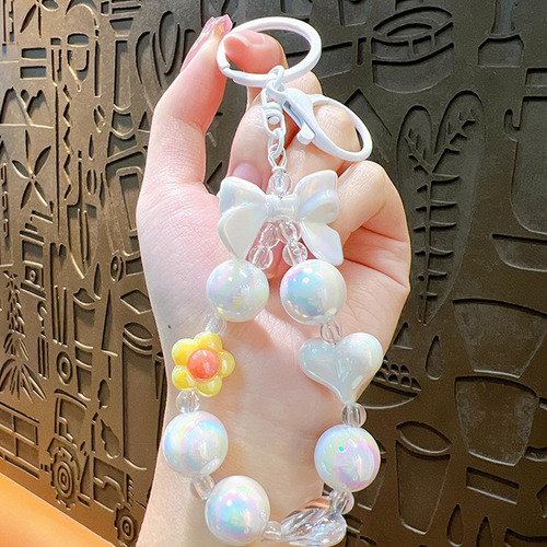 Pulsera Con Llavero Con Cuentas De Flores Llavero Con Cuenta