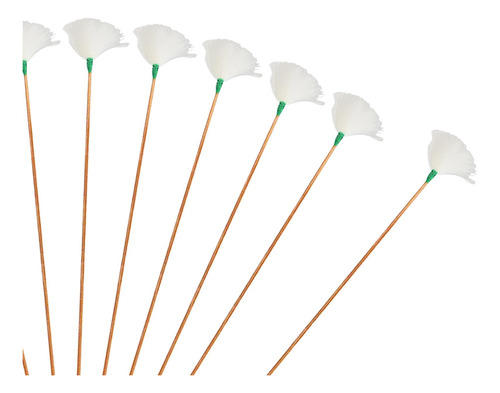 10 Uds. De Orejeras De Pluma De Ganso Hilo Verde M