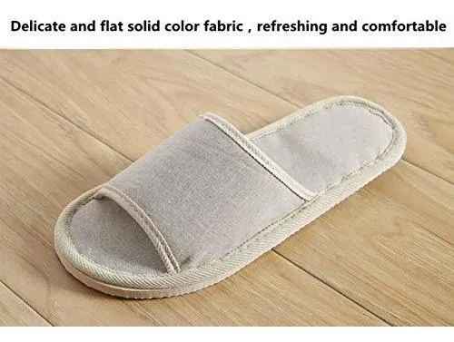 Pantuflas Para Spa - 6 Pair Of Open Toe Breathable Slippers,
