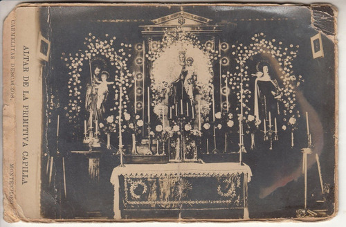 Antigua Fotografia  Altar Primitiva Capilla Carmelitas Prado