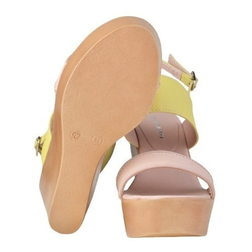 Sandalias Taco Chino De Mujer De Cuero Lappas - Ferraro