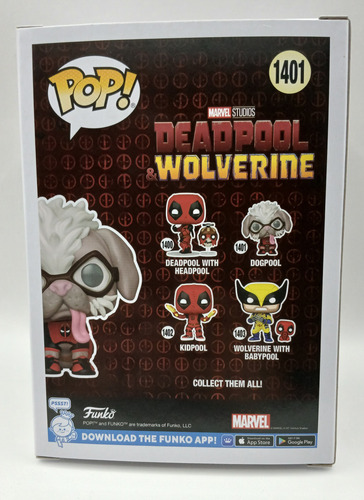 Funko Pop Dogpool # 1401 Deadpool & Wolverine 2 C/ Protector (Usado)