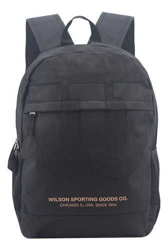 Mochila para notebook Wilson Mochila 65.11040 cor preta, design liso, 35L