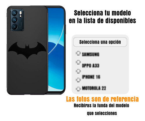 Funda + Extra Para Oppo (todos) Battman Oppo A96 5g/ Reno 7 Lite /reno 7z