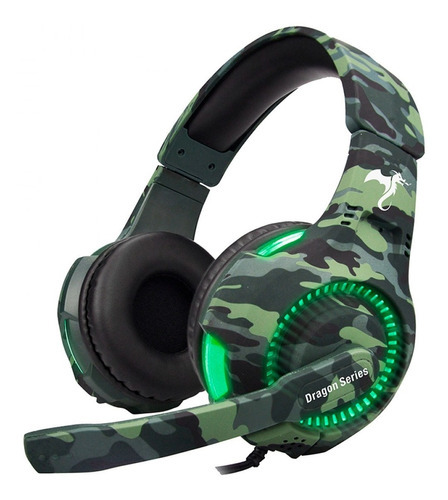 Auriculares Gamer Kolke Trooper Kga-487 Led Ps4 Xbox Color Verde