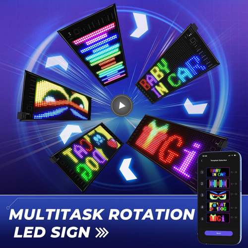 Luz De Ojos De Diablo Para Auto, Pantalla Led 10,6