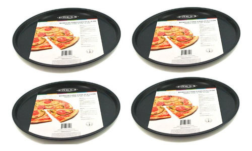 Bandeja Para Pizza De 37m X 1.5cm Pack X 04 Unidades