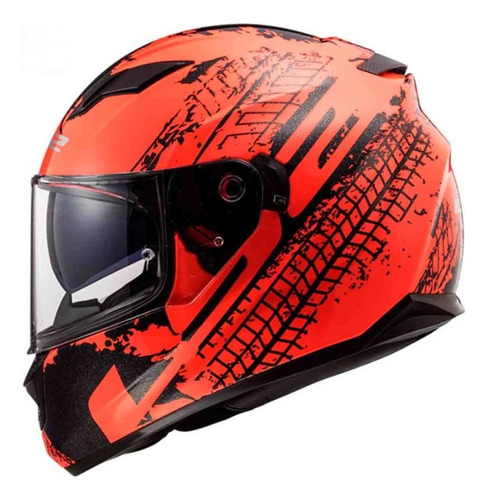 Casco Moto Ls2 320 Fluo Naranja Integral Doble Visor Xl 62cm