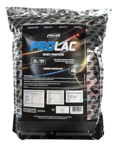 Prolac Whey Protein 4kg Pulver Proteína Bolsa O Pote S/ Tacc