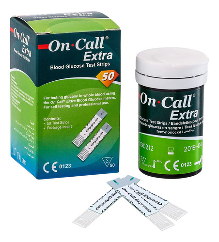 Tiras Cintas Para Glucometro On Call Extra 100 Ud Topmedic