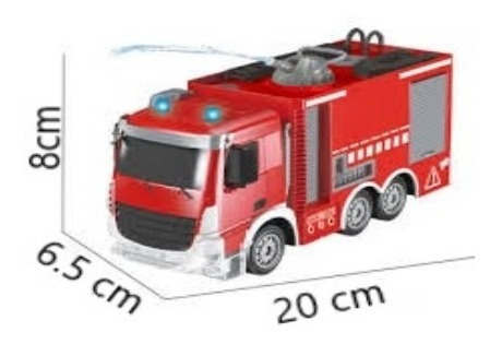 Imagen 4 de 6 de Camión De Bomberos Rc Juguete Control Remoto 2 Canales