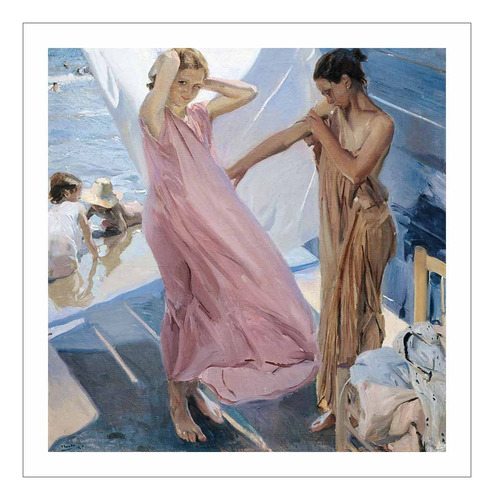 Lamina Fine Art Despues Del Baño En Valencia Sorolla 60x60