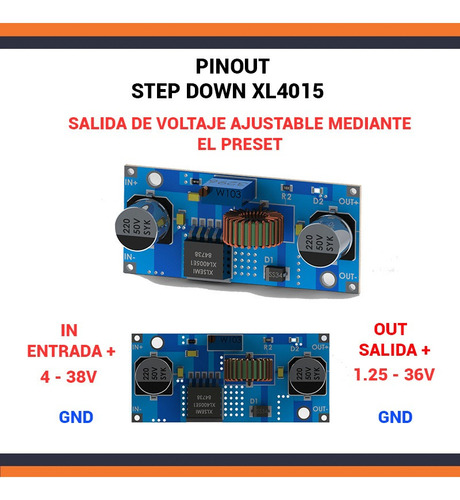 Xl4015 Modulo Regulador Step Down 50w 5a