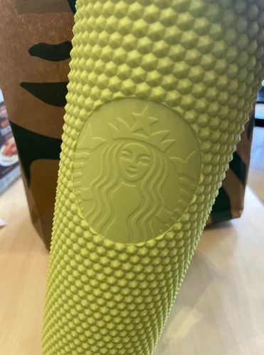Vaso Starbucks Studded Verde Limón Con Popote Venti Lima Color Verde Lima