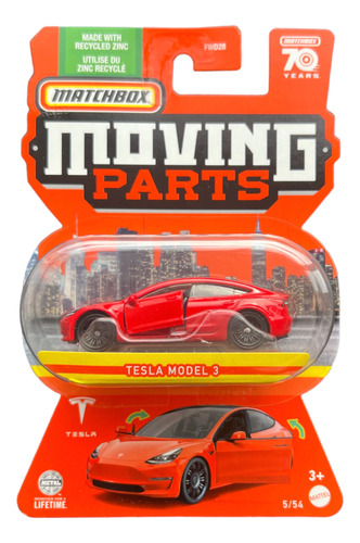 Tesla Model 3 Matchbox Moving Parts