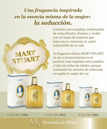 Perfume Mujer Mary Stuart Loción 110ml Fragancia Clasica